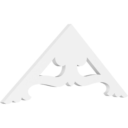 Ekena Millwork Pitch Cornelia Architectural Grade PVC Gable Pediment, 36"W x 15"H x 1"P (10/12) GPP036X015X100CRN